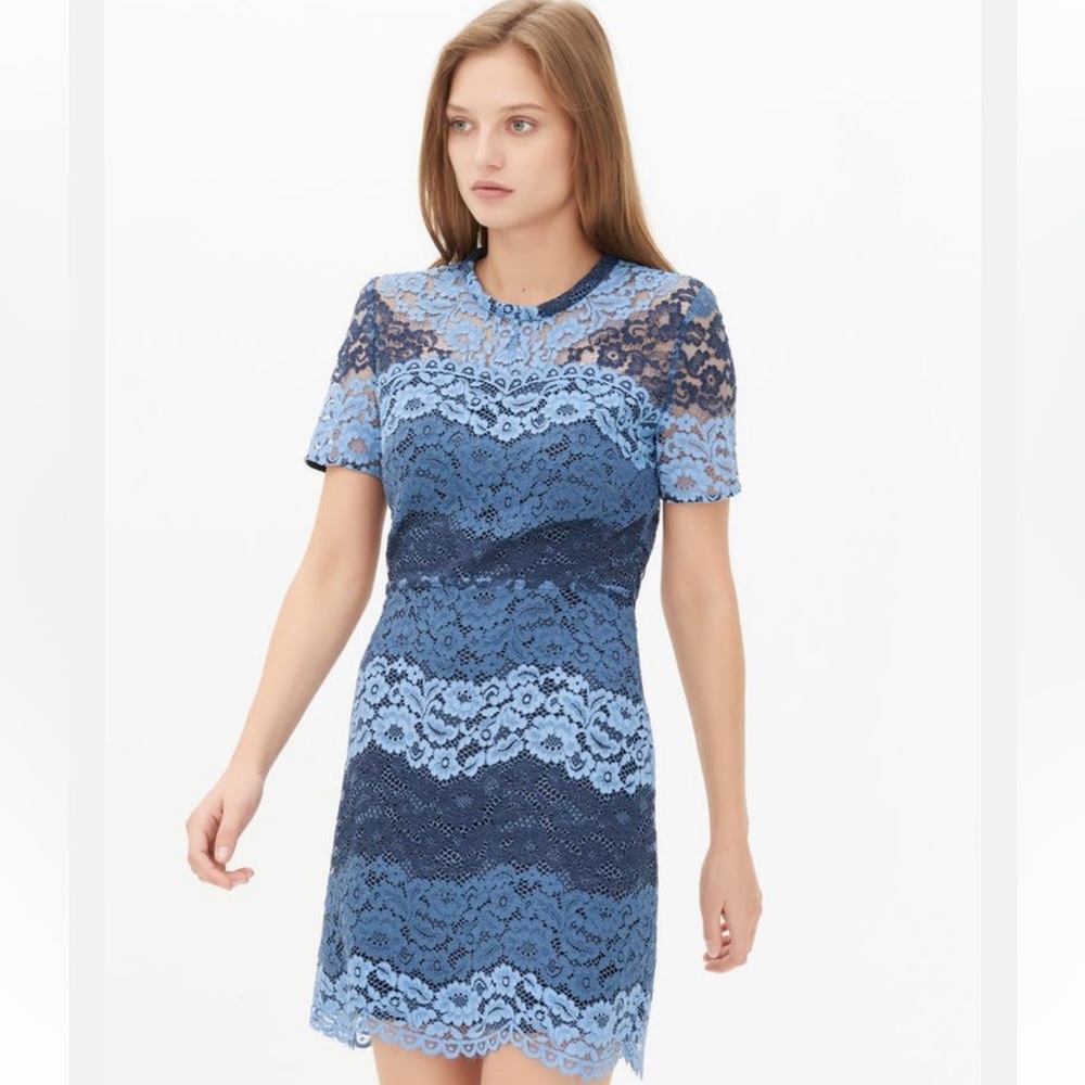 Sandro Blue Lace Dress